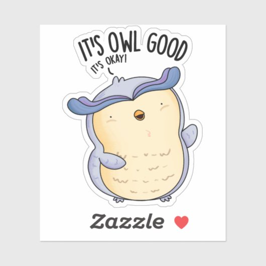 Sticker C'est Chouette bon drôle jeu d'oiseaux (Feuille)