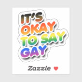 Sticker C'est correct de dire gay (Feuille)