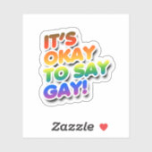 Sticker C'est correct de dire gay (Feuille)