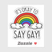 Sticker C'est correct de dire gay (Feuille)