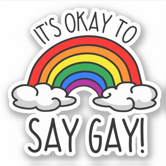 Sticker C'est correct de dire gay (Devant)