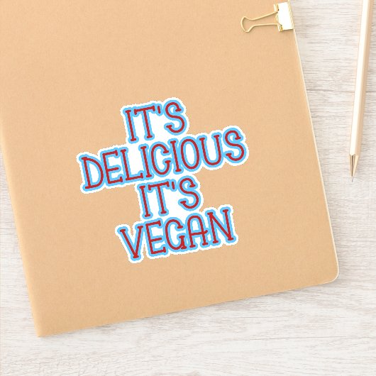 Sticker C'est délicieux C'est Vegan (Carnet)