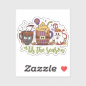 Sticker "C'Est La Saison Café Halloween (Feuille)