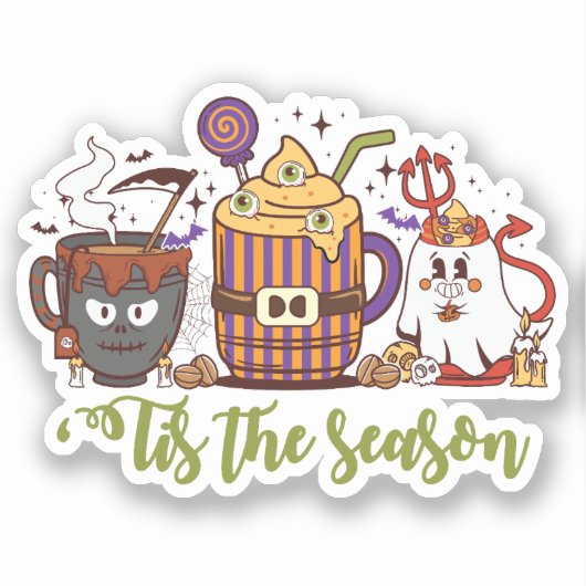 Sticker "C'Est La Saison Café Halloween (Recto)
