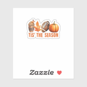 Sticker C'Est La Saison Citrouille Leaf Latte Fall Thanksg