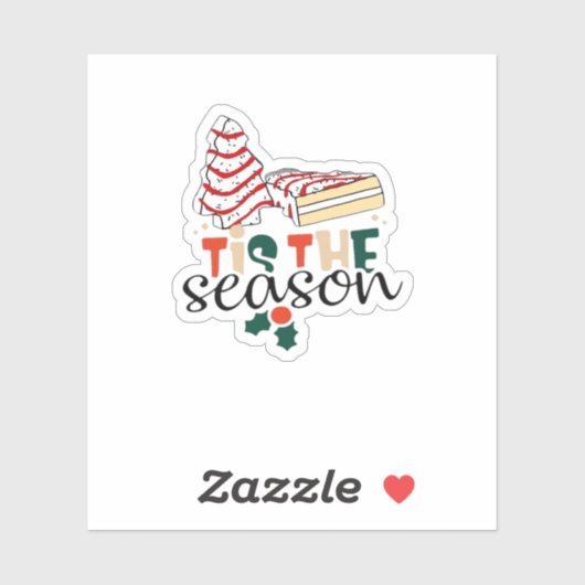 Sticker C'est la saison de Noël (Feuille)