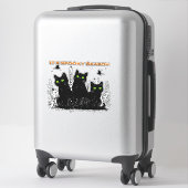 Sticker C'est la saison éffrayante chats noirs Classic T-S (Sur valise)