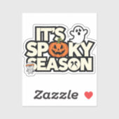 Sticker c'est la saison effrayante design (Feuille)