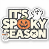 Sticker c'est la saison effrayante design (Recto)