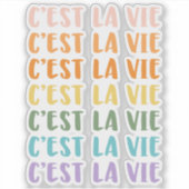 Sticker C'est La Vie | Discours français | Pastel Rainbow  (Devant)