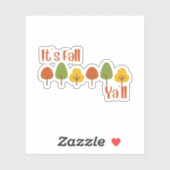Sticker C'est l'autocollant Fall Ya'll (Feuille)
