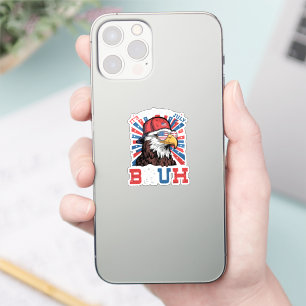 Sticker C'est le 4 juillet Bruh Aigle américain Patriote