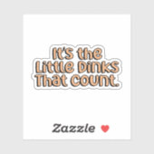 Sticker C'est les Petits Dink qui comptent Orange Pickleba (Feuille)