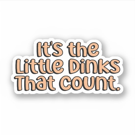 Sticker C'est les Petits Dink qui comptent Orange Pickleba (Devant)