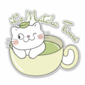 Sticker c'est l'heure du matcha , matcha (Devant)