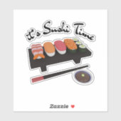 Sticker C'est l'heure du sushi, sushi (Feuille)