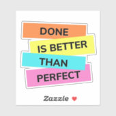 Sticker C'est mieux que parfait pour les surpenseurs (Feuille)