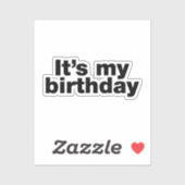 Sticker C'est mon anniversaire (Feuille)