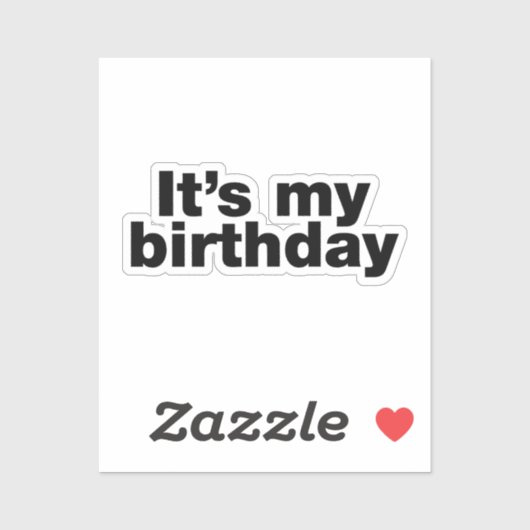 Sticker C'est mon anniversaire (Feuille)