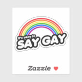 Sticker C'est ok de dire gay (Feuille)