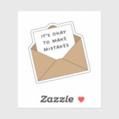 Sticker C'est Okay de Faire des Erreurs (Feuille)