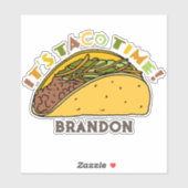 Sticker C'est Taco Time Taco fête d'anniversaire Favor (Feuille)