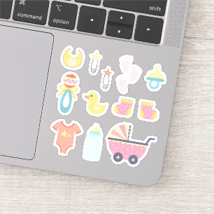 Sticker C'est un Baby shower rose fille