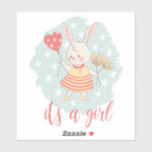Sticker C'est un lapin de fille (Feuille)