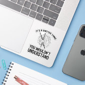 Sticker C'est une chose de tricoteuse - Vous ne comprendri (Ordinateur portable avec iPhone)