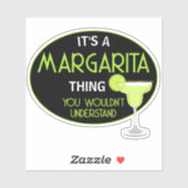 Sticker C'est une histoire de margarita que vous ne compre (Feuille)