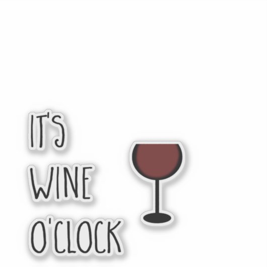 Sticker C'est Wine O'Clock (Devant)