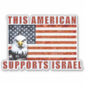 STICKER CET AMÉRICAIN SOUTIENT ISRAËL (Devant)