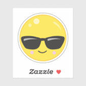 Sticker Cet émoticône est cool (Feuille)