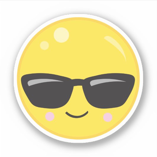 Sticker Cet émoticône est cool (Devant)