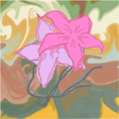 Sticker Cette conception d'art floral abstrait mélange des (Recto)
