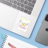 Sticker Cette Fille Est Maintenant 10 Chiffres Double (Ordinateur portable avec iPhone)