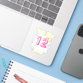 Sticker Cette Fille Est Maintenant 12 Chiffres Double Anni (Ordinateur portable avec iPhone)
