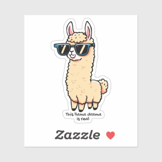 Sticker Cette Llama Drama est vraiment une pose bizarre da (Feuille)