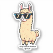Sticker Cette Llama Drama est vraiment une pose bizarre da (Devant)