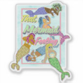 Sticker Cette Sirène De Sensation Patchwork (Devant)