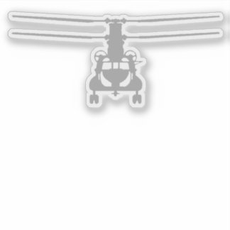 Sticker CH-47 Chinook Vue frontale gris