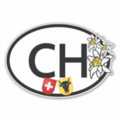 Sticker CH Suisse & Canton Uri Armoiries Oval (Devant)