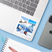 Sticker CH Suisse - Chemin de fer Jungfrau (Ordinateur portable avec iPhone)