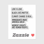 Sticker Chacun mérite les droits humains (Feuille)