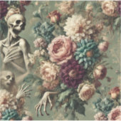 Sticker Chagrin posthume – Conception florale gothique (Devant)