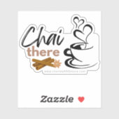 Sticker Chai Black Tea Pun - Chai There (Feuille)