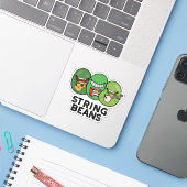 Sticker Chaîne Haricots Funny Vegetable Pun (Ordinateur portable avec iPhone)