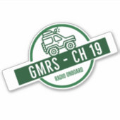 Sticker Chaîne radio 19 du SRMG (Devant)