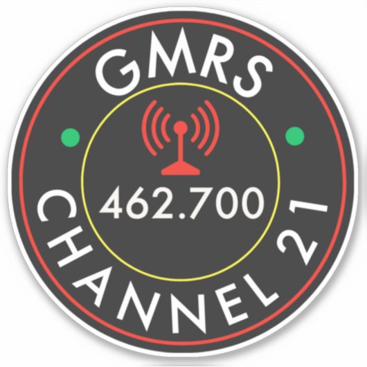 Sticker Chaîne radio GMRS 21 (Devant)