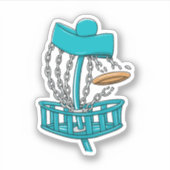 Sticker Chaînes d'attelage de golf de disque (Devant)